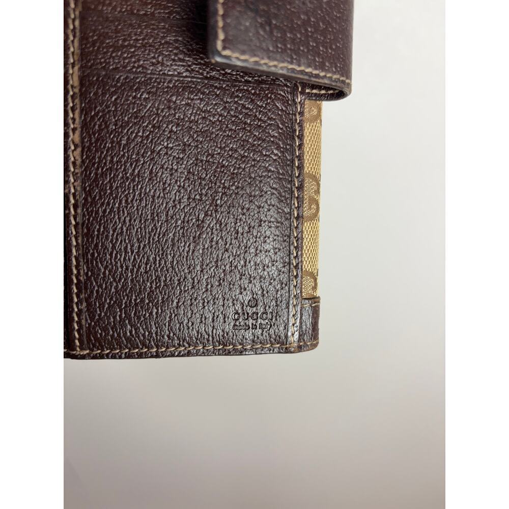 B82 Gucci GG Canvas Bifold Long Wallet‎ Monogram Authentic Maximalist Logo - Picture 9 of 14